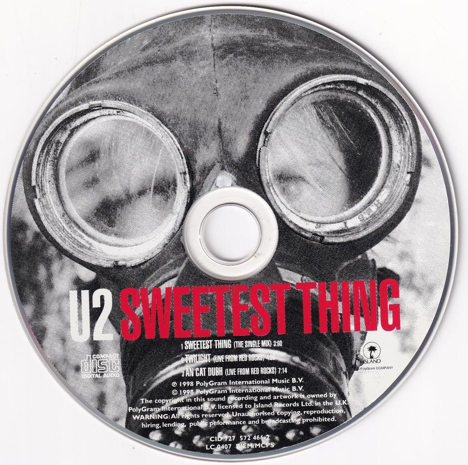 Other U2 Sweetest Thing MIX & 2 LIVE TRX Europe CD single NEW U2 Size ONE SIZE - 3 Thumbnail