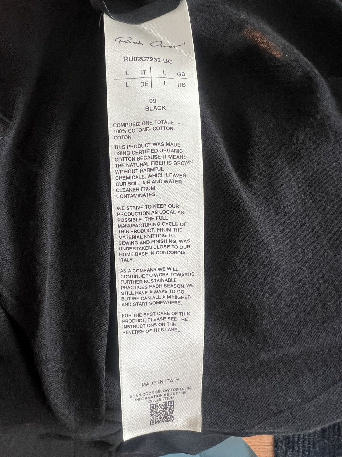 Rick Owens Rick Owens Deep V tee Size US L / EU 52-54 / 3 - 4 Thumbnail