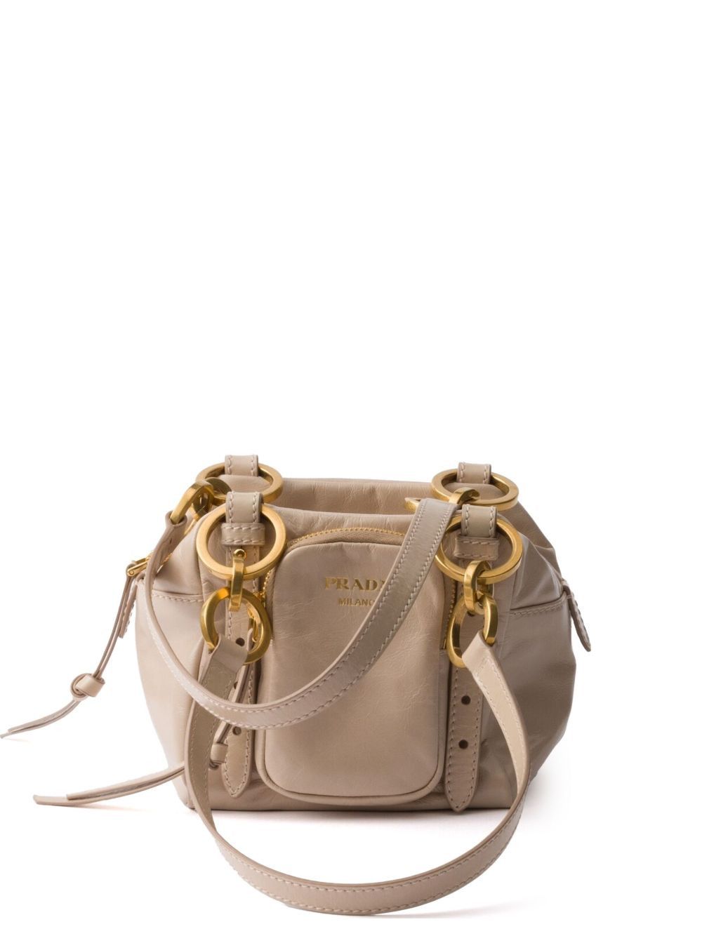 Prada PRADA DANGLE MINI LEATHER BUCKET BAG Size ONE SIZE - 1 Thumbnail