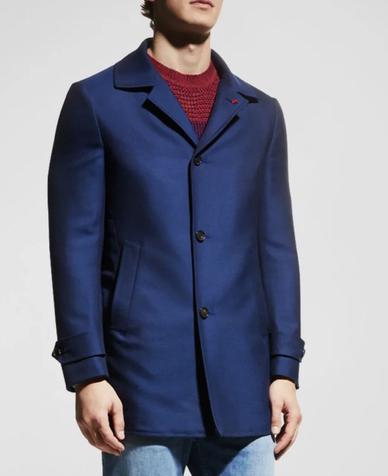 Isaia Napolii Isaia Napoli Mens Luxury Cashmere/Silk Blue Blazer Size US M / EU 48-50 / 2 - 1 Thumbnail