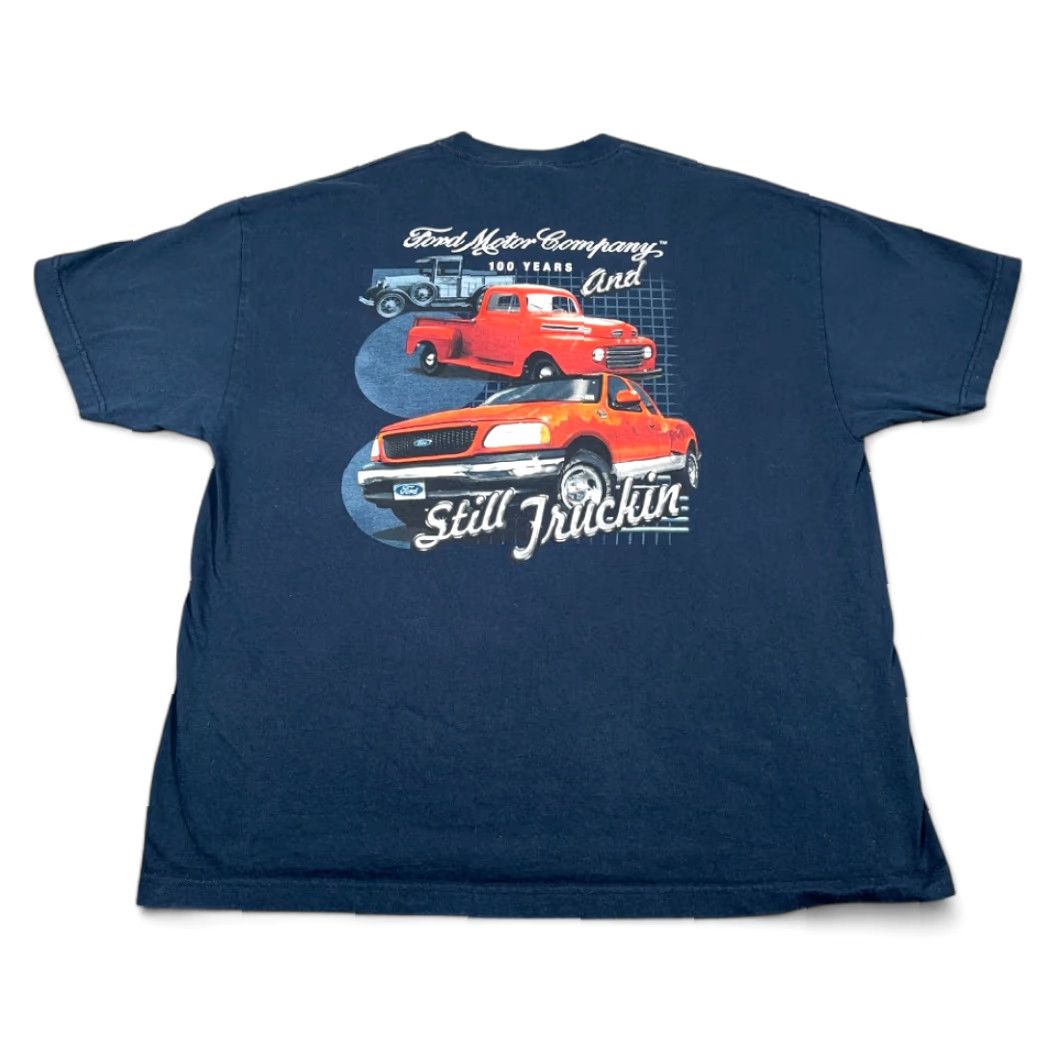 AAA VINTAGE Ford Shirt Adult 2XL Blue 100 Years Still Truckin F150 Car Promo Y2K Shirt Mens 2XL Blue Size US XXL / EU 58 / 5 - 2 Thumbnail