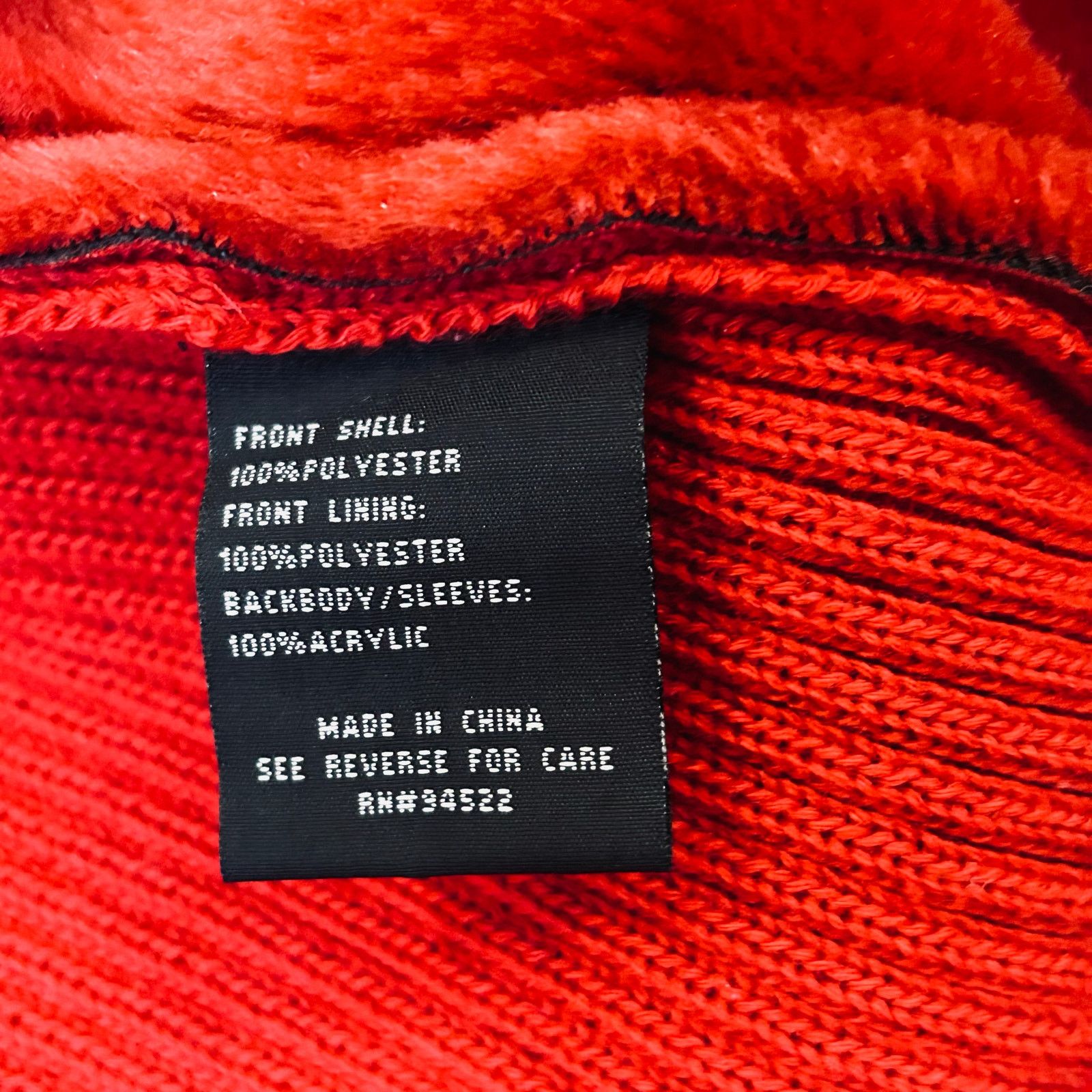 Vintage Y2K Cherry Red Faux Suede Leather Jacket Hood Knit Vintage Size L / US 10 / IT 46 - 4 Thumbnail