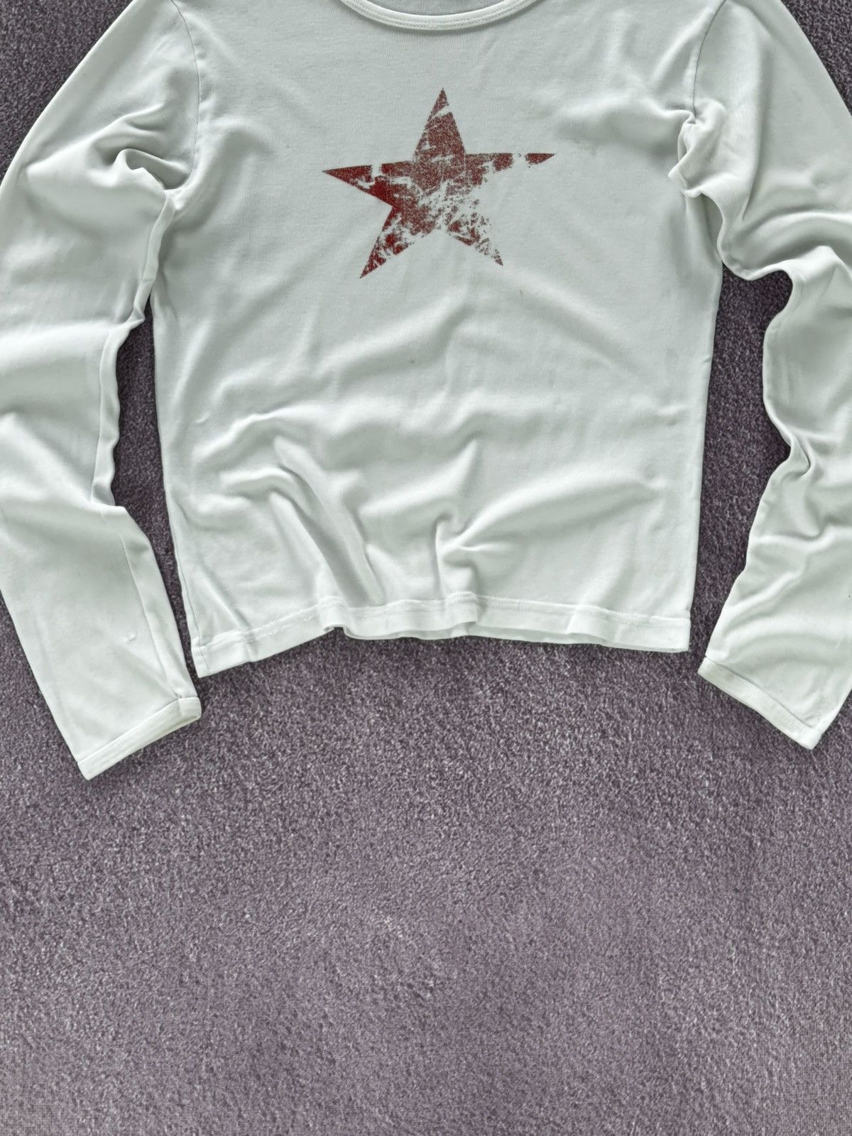 Hysteric Glamour Y2K Hysteric Glamour Style Distressed Star Long Sleeve Top Size M / US 6-8 / IT 42-44 - 3 Thumbnail