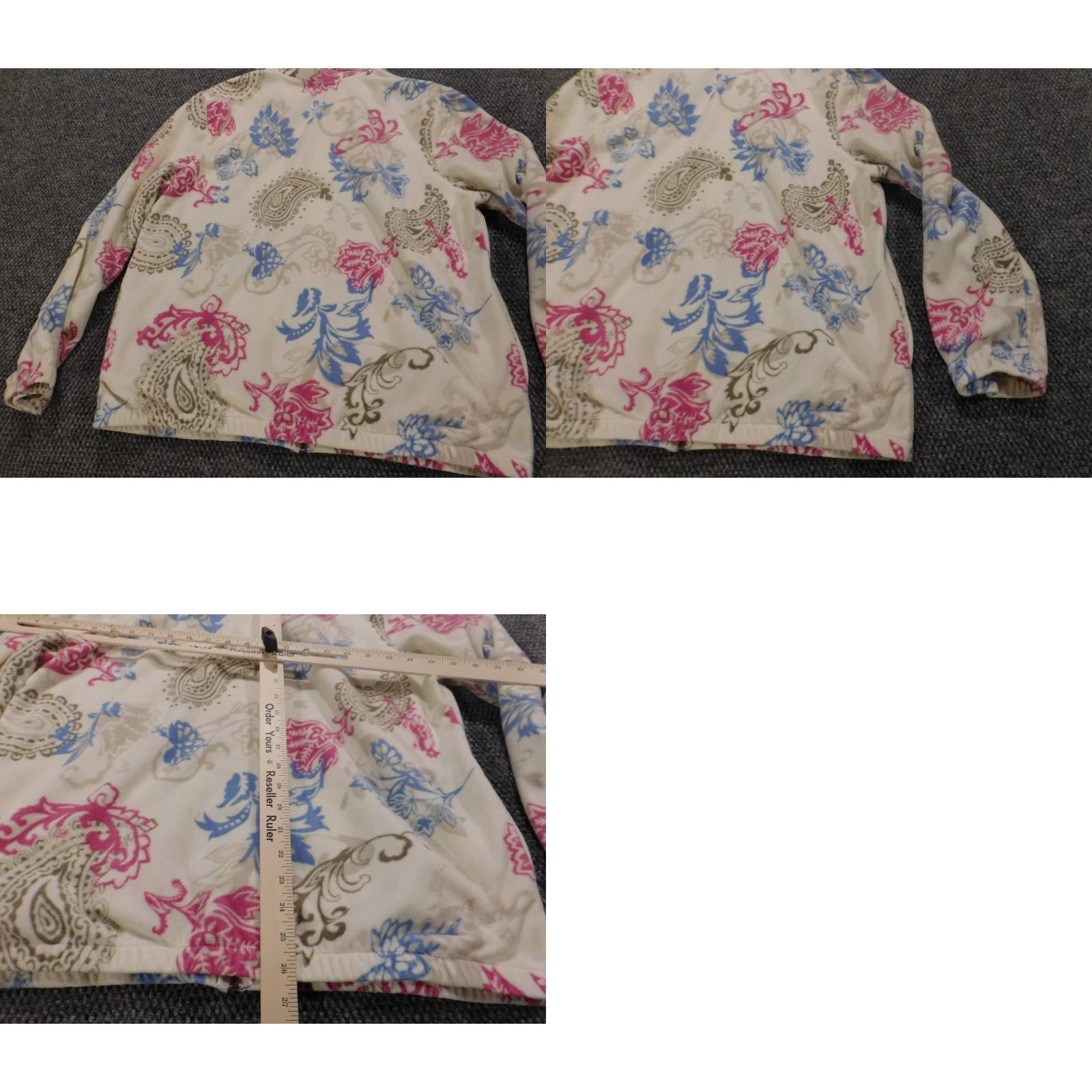 Vintage White Stag Jacket Women Long Beige Floral Zip Button Family Casual Winter XL/US Size XL / US 12-14 / IT 48-50 - 8 Thumbnail