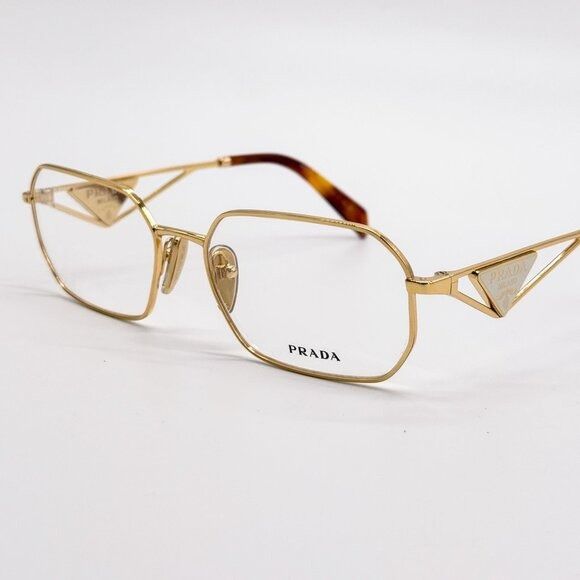 Prada NEW PRADA EYEGLASSES PRA53V 5AK1O1, PR A53V 5AK1O1 GOLD Size ONE SIZE - 6 Thumbnail