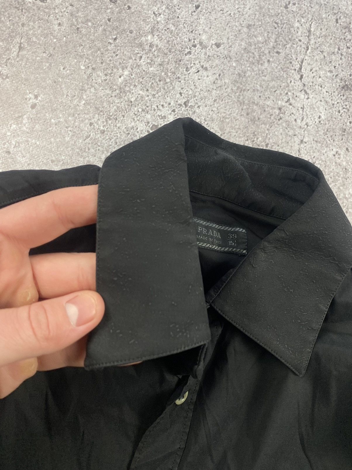 Prada × Vintage Prada vintage Distressed black nylon shirt Size US M / EU 48-50 / 2 - 3 Thumbnail