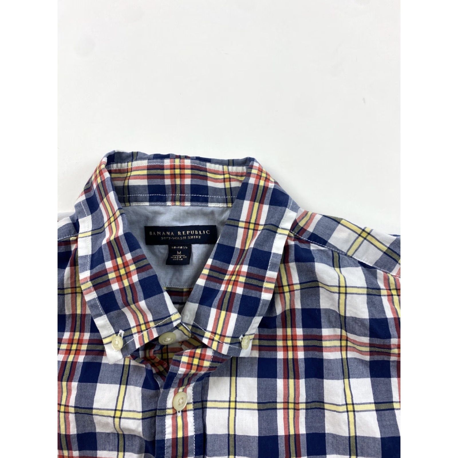 Banana Republic Banana Republic Shirt Button-Up Men’s Medium Plaid Long Sleeve Button-Down Camp Casual Multicolor Cotton Regular Size US M / EU 48-50 / 2 - 2 Thumbnail