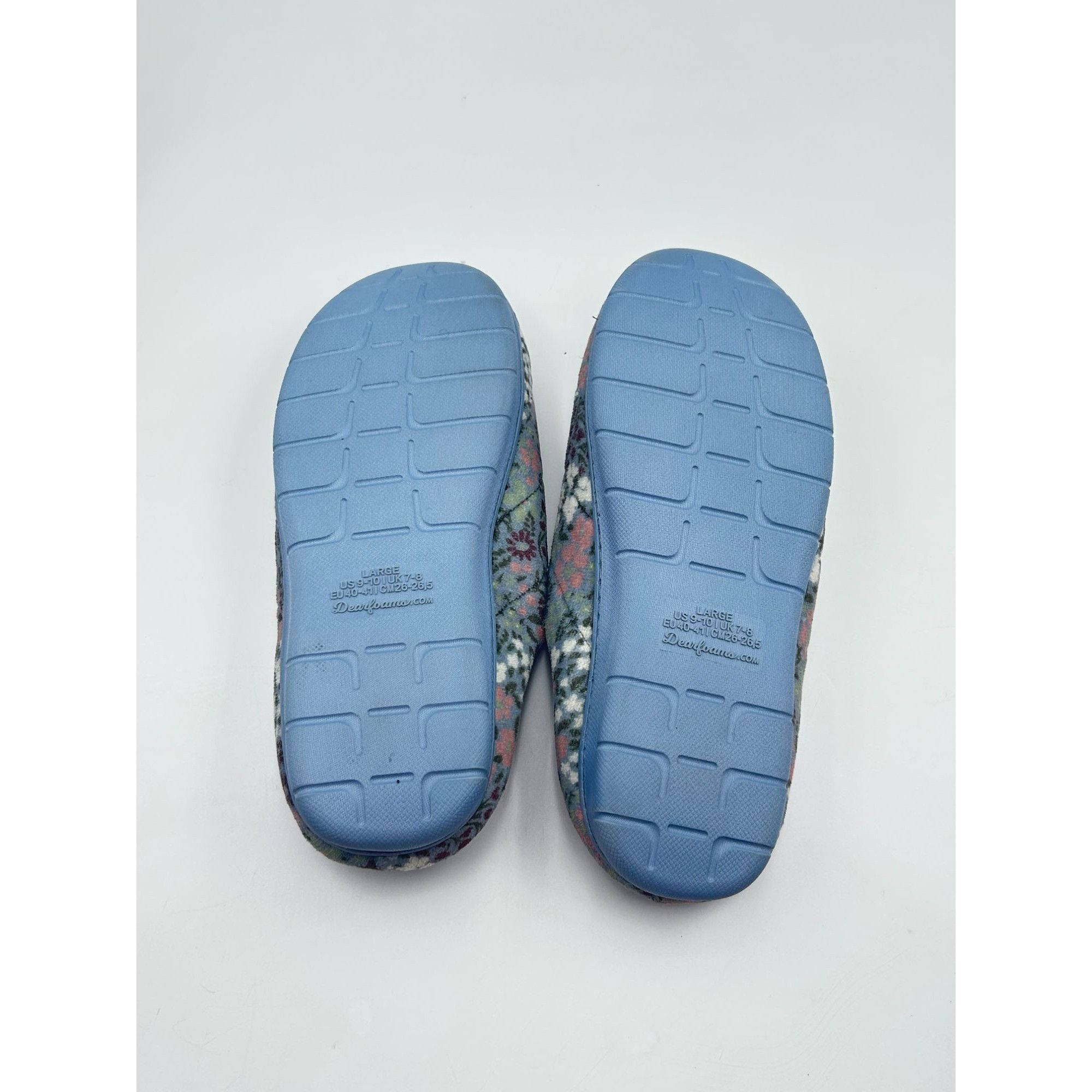 Other Dearfoams Womens Slippers Floral Memory Foam House Shoes Blu Size US 9 / IT 39 - 6 Thumbnail