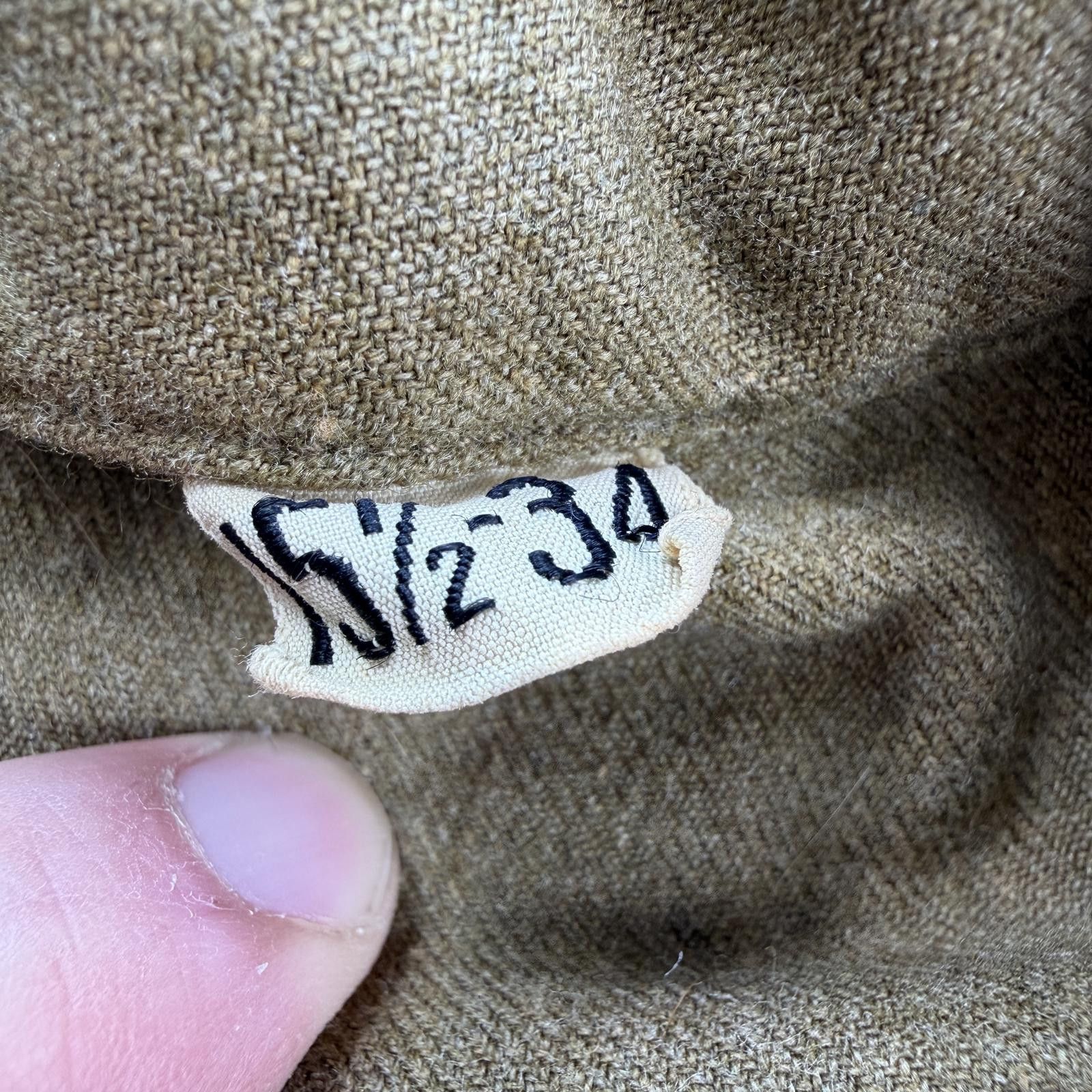 Other Vintage Wool Work Shirt Olive Mens S Military Button Up 1940 Size US 30 / EU 46 - 4 Thumbnail