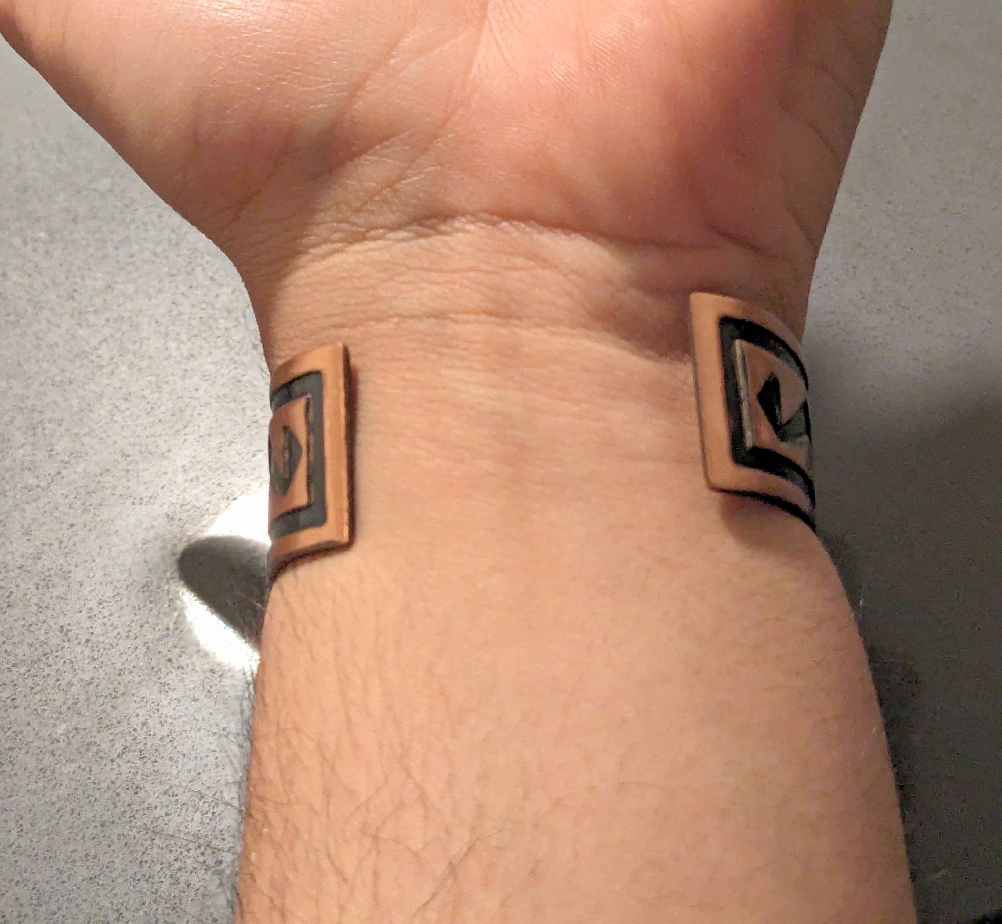 Jewelry × Vintage Vintage Copper Bracelet Cuff Zigzag Native Tribal Americana Size ONE SIZE - 2 Thumbnail