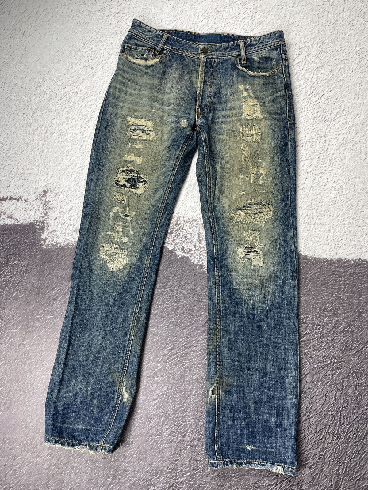 Japanese Brand × RAGEBLUE Rageblue Japanese distressed vintage denim jeans pants Size US 32 / EU 48 - 1 Thumbnail