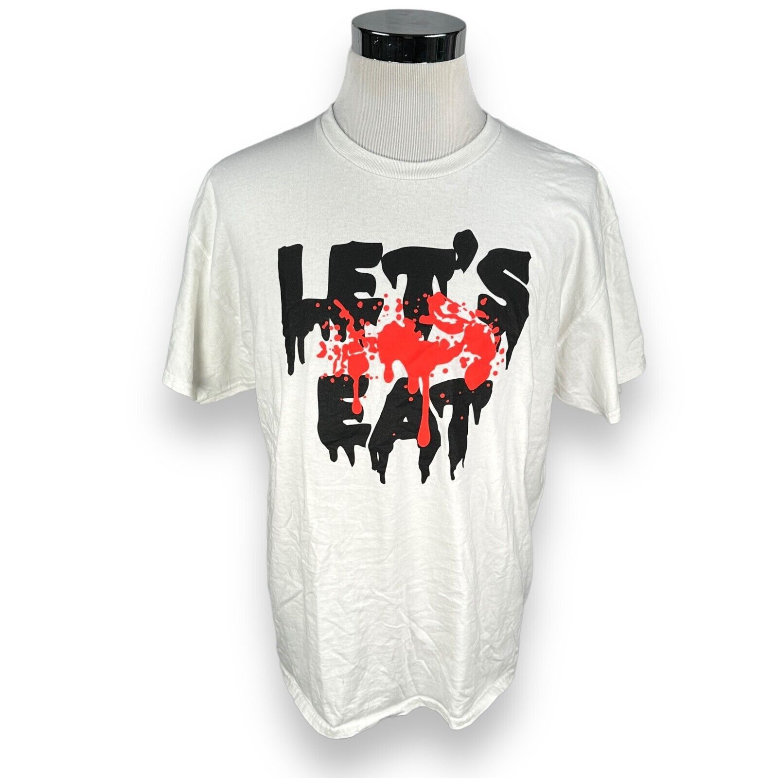 The Unbranded Brand Renfield X Pizzaslime T-Shirt Men XL White Nicholas Eat Rare Size US XL / EU 56 / 4 - 1 Thumbnail
