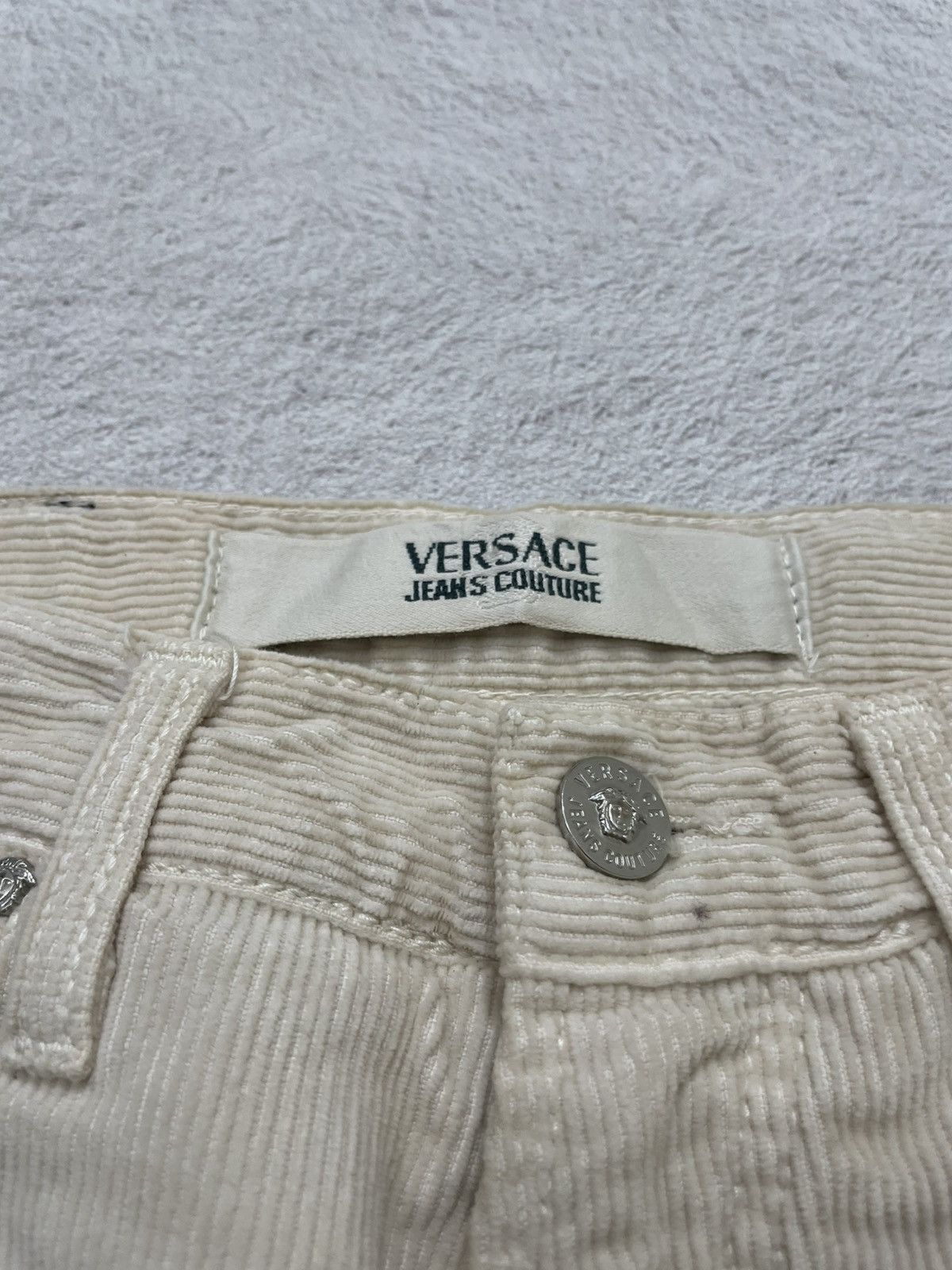Versace Versace Vintage Cream Corduroy Pants Y2K Size US 29 - 4 Thumbnail