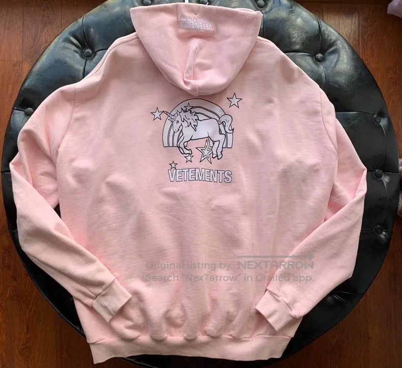 Vetements Vetements Rose pink unicorn hoodie Size US S / EU 44-46 / 1 - 5 Thumbnail