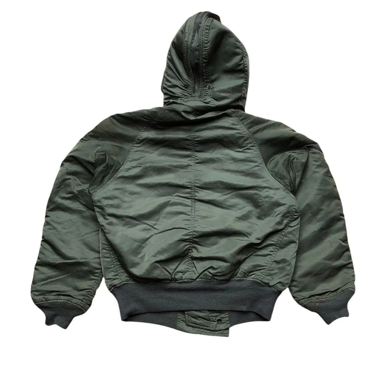 Alpha Industries Vintage 90s Alpha Industries N2B Hoodie Bomber Jacket Size US M / EU 48-50 / 2 - 2 Thumbnail