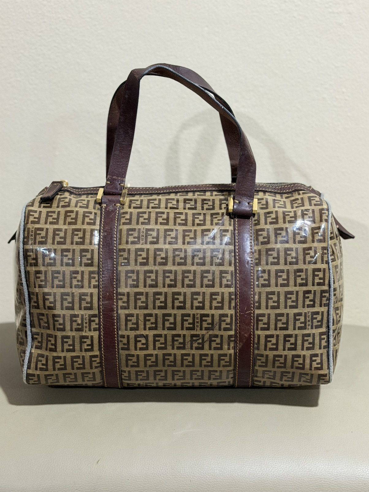 Fendi Authentic Fendi Zucca Crystal Boston Hand Bag Size ONE SIZE - 1 Thumbnail