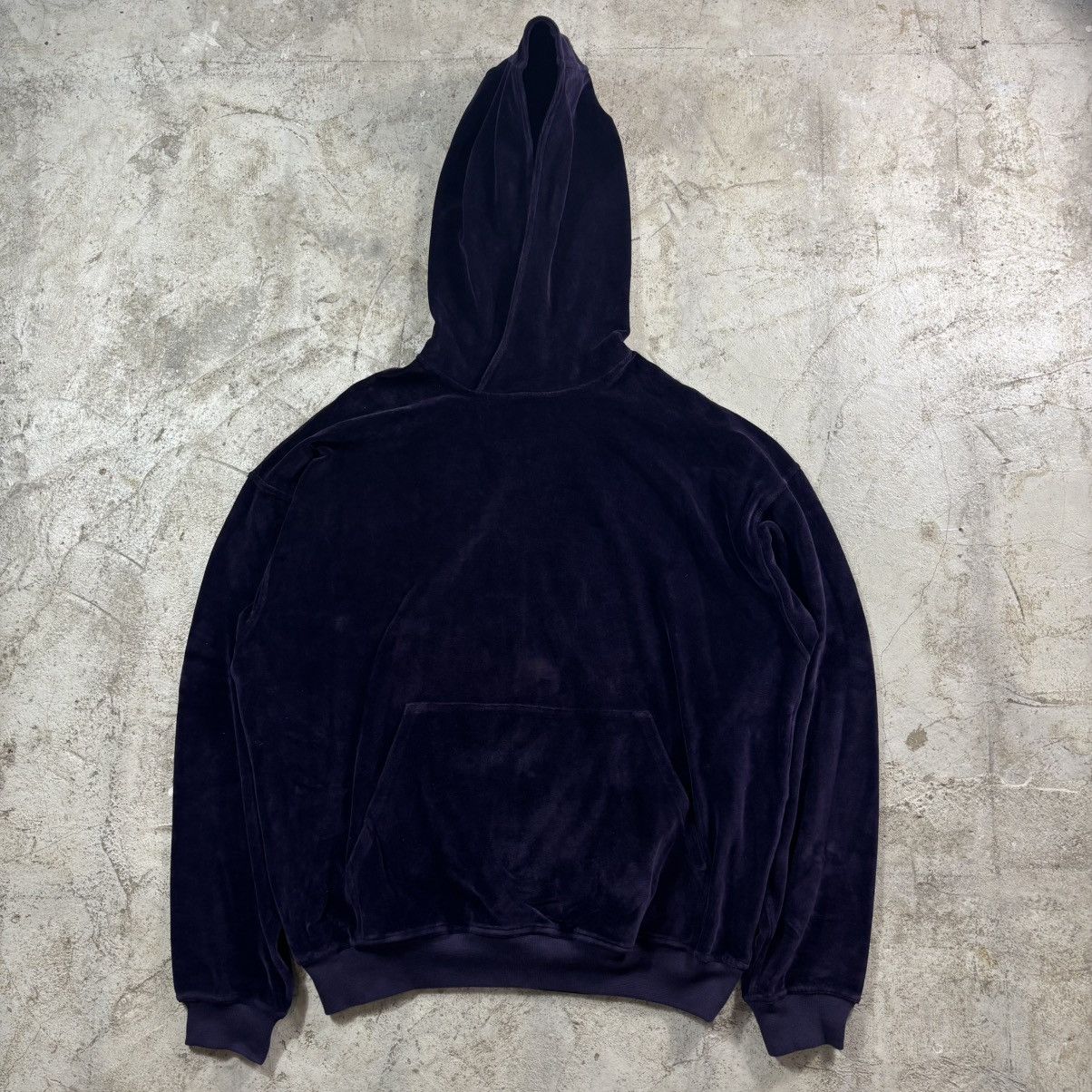 Haider Ackermann HAIDER ACKERMANN FW2015 DARK PURPLE VELVET HOODIE Size US XL / EU 56 / 4 - 1 Thumbnail