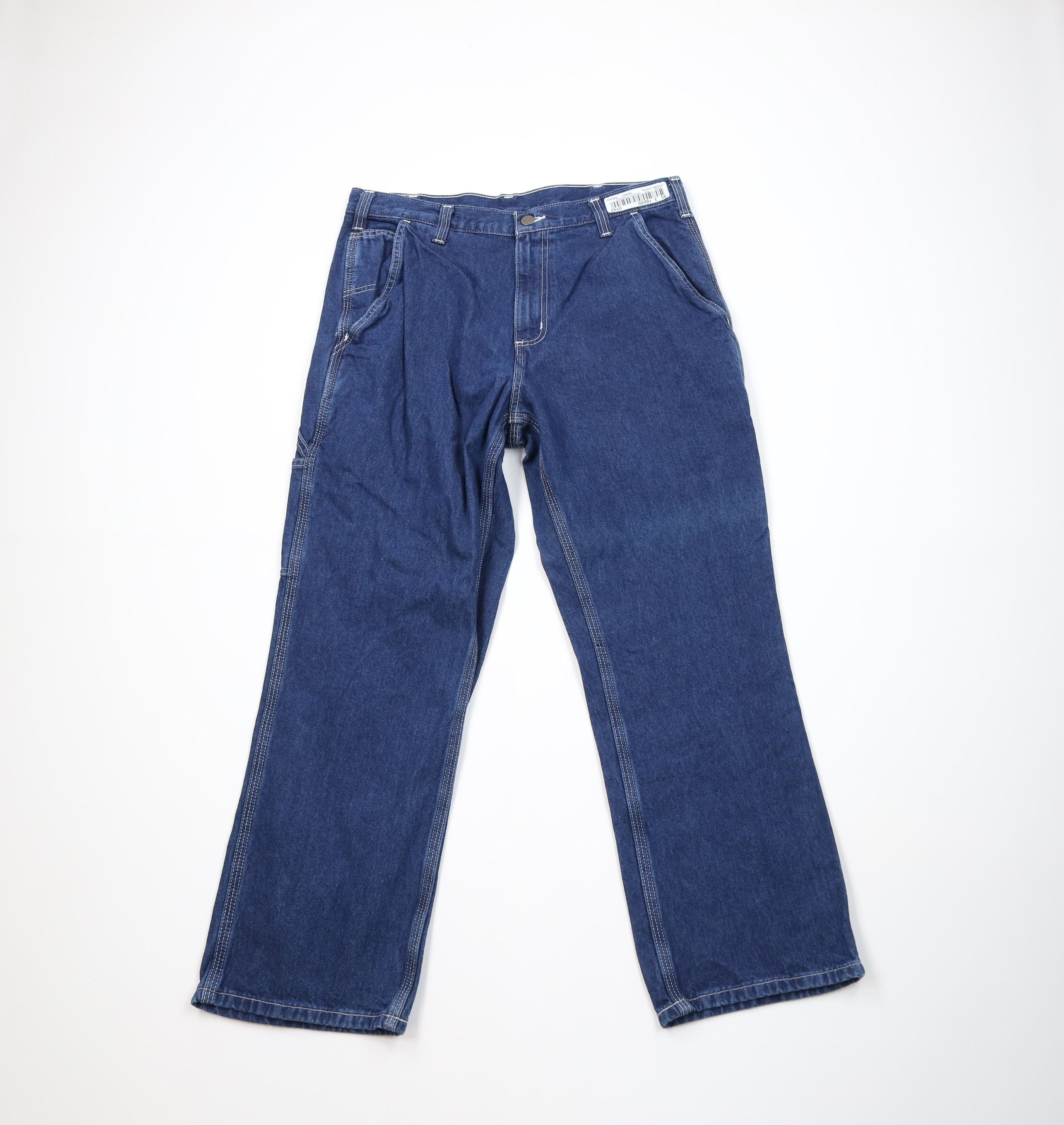 Carhartt Vintage Y2K Carhartt Workwear Wide Leg Dungaree Jeans Blue Size US 34 / EU 50 - 1 Thumbnail