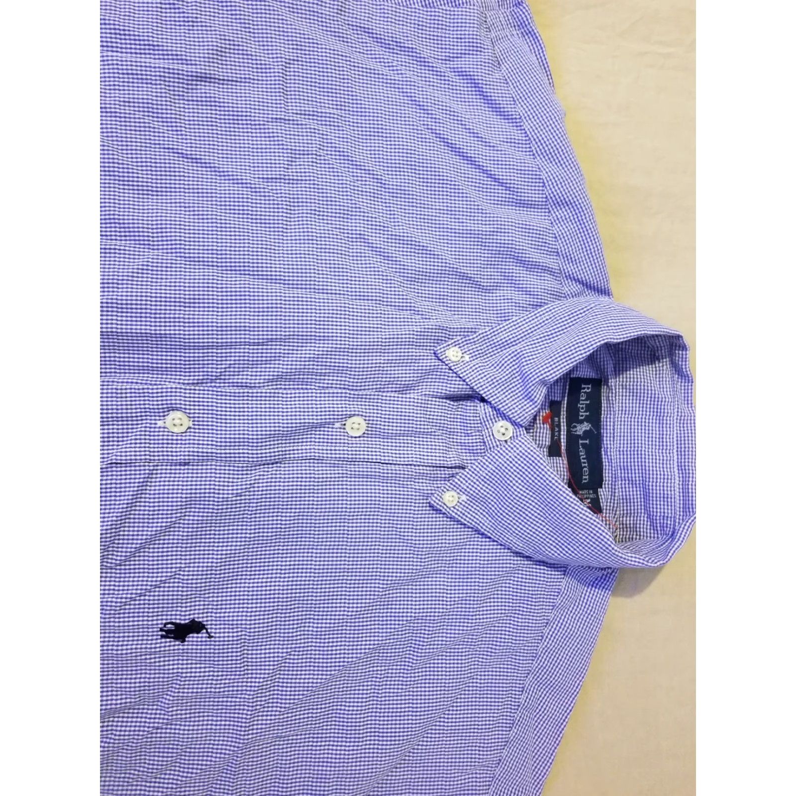 Polo Ralph Lauren Polo Ralph Lauren Mens Button-Up Shirt M Blue Cotton Classic Long Sleeve Button-Down Collar Size 40R - 2 Thumbnail