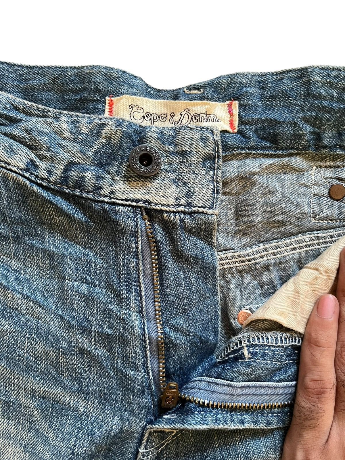 Japanese Brand Vintage Japanese Cepo Buckle Back Baggy Carpenter Jeans Size US 29 - 6 Thumbnail