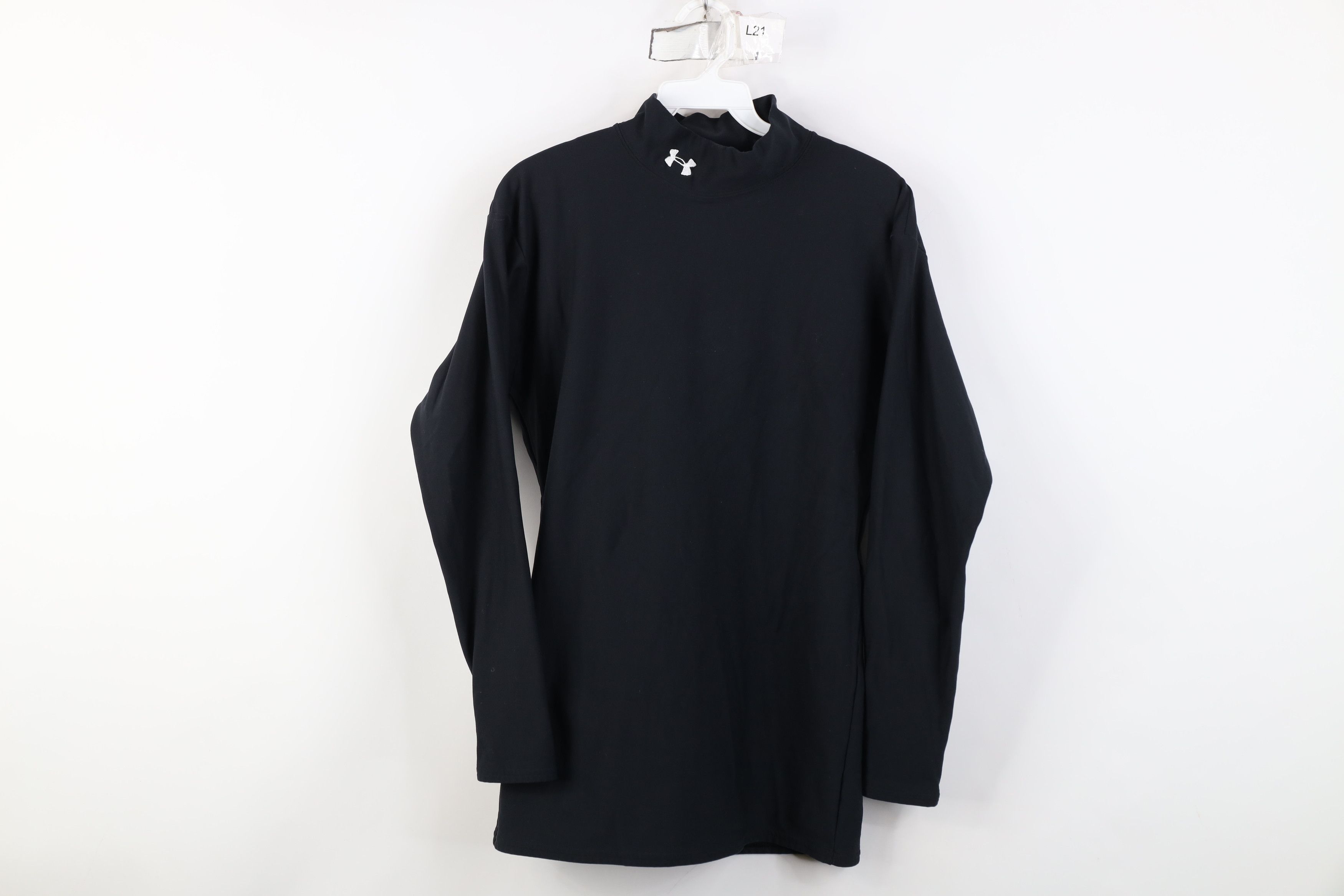 Under Armour Vintage Under Armour Compression Mock Neck T-Shirt Black USA Size US XL / EU 56 / 4 - 1 Thumbnail
