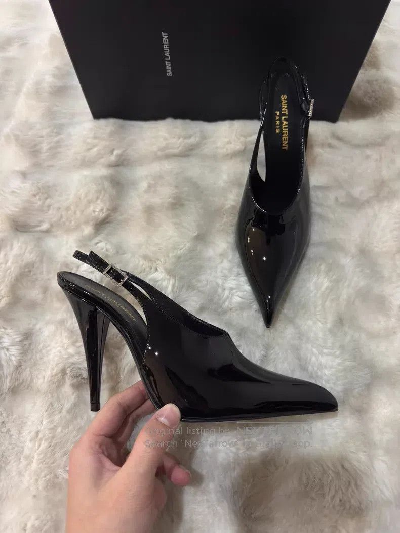 Saint Laurent Paris Saint Laurent Paris Crystal Rhinestone Patent Leather High Size US 5.5 / IT 35.5 - 4 Thumbnail