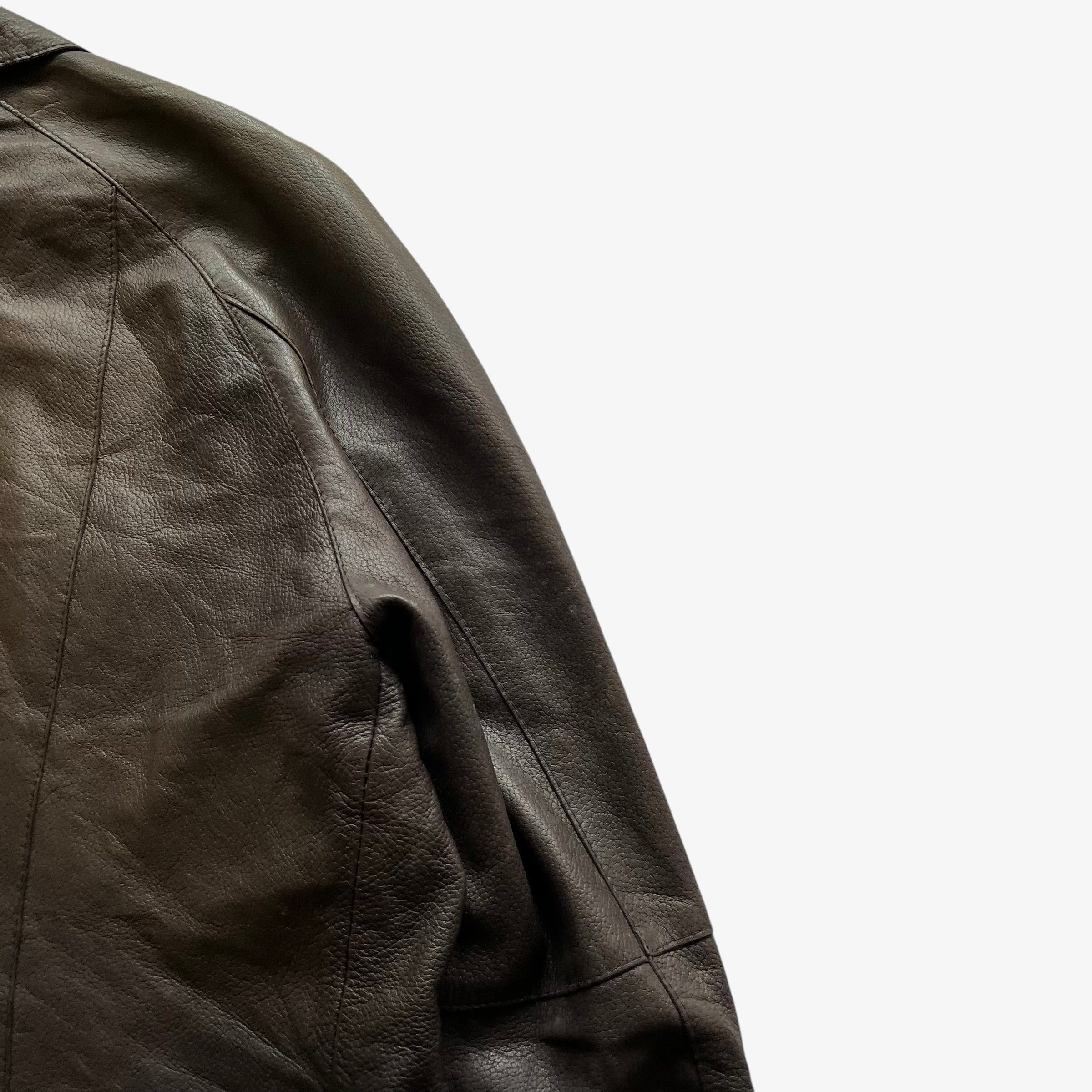 Dolce & Gabbana Vintage 90s Men's Dolce & Gabbana Brown Leather Pilot Jacket Size US M / EU 48-50 / 2 - 8 Thumbnail