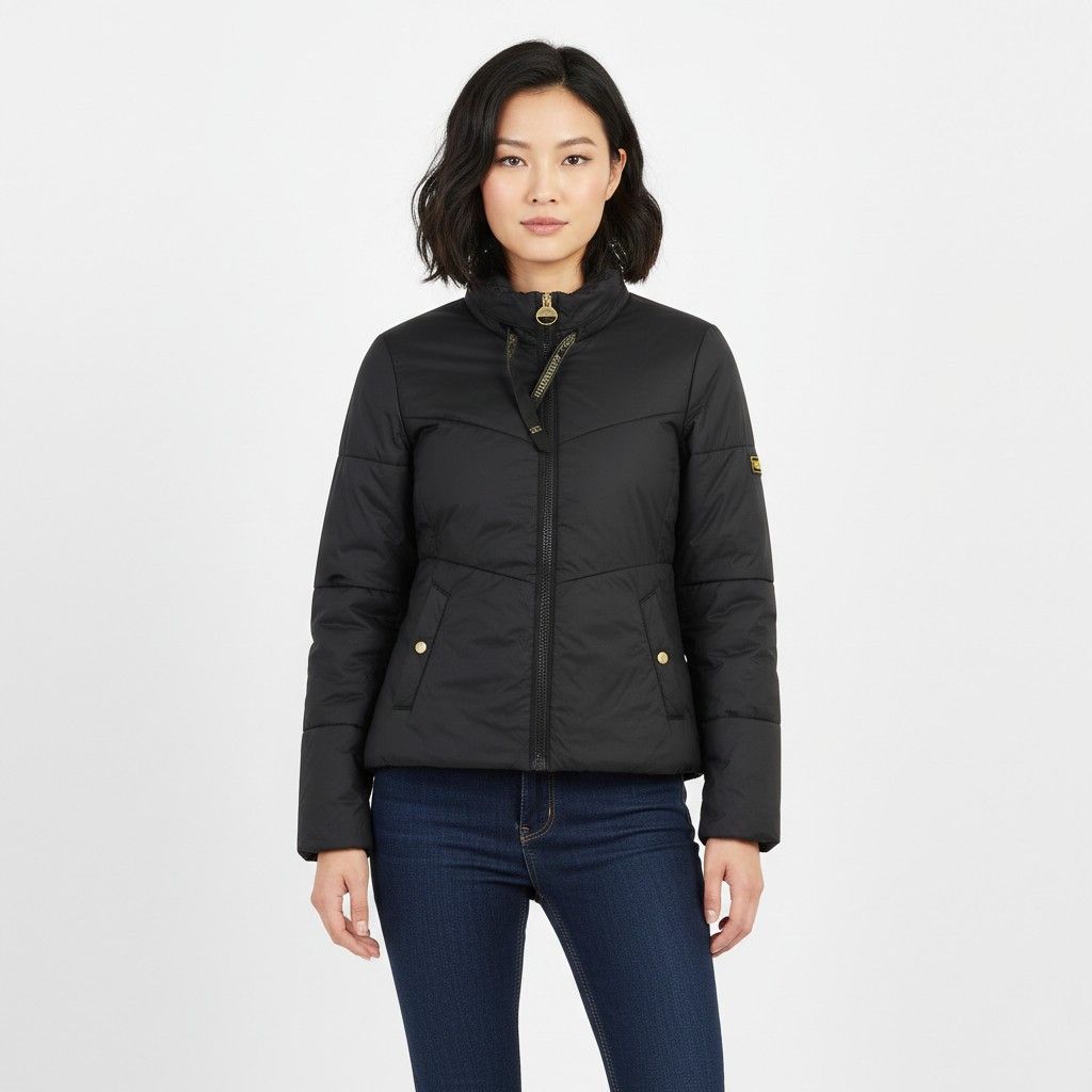 Barbour Barbour Woman 38 M Jacket Black Padded Full Zipper 0326 Size XS / US 0-2 / IT 36-38 - 1 Thumbnail