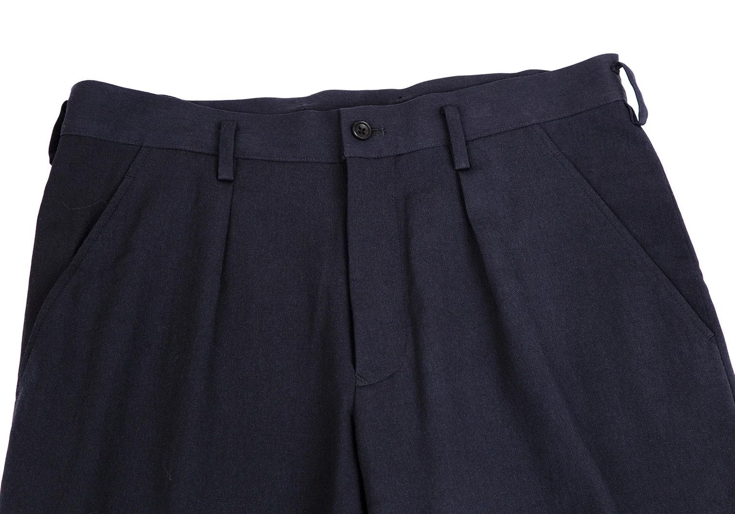 Yohji Yamamoto Yohji Yamamoto Wool Gabardine Zip Pants Navy 2 Size US 32 / EU 48 - 2 Thumbnail