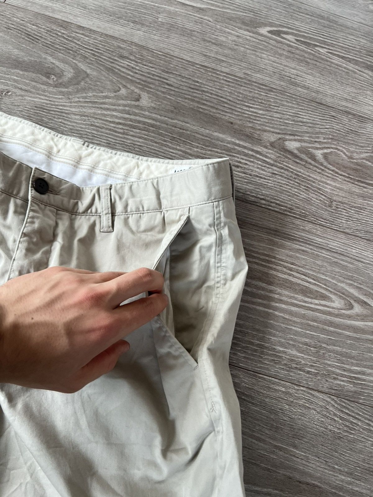 Acne Studios × Vintage ‼️Rare Acne Studios Seymour Satin PSS15 Cotton Shorts‼️ Size US 36 / EU 52 - 9 Thumbnail