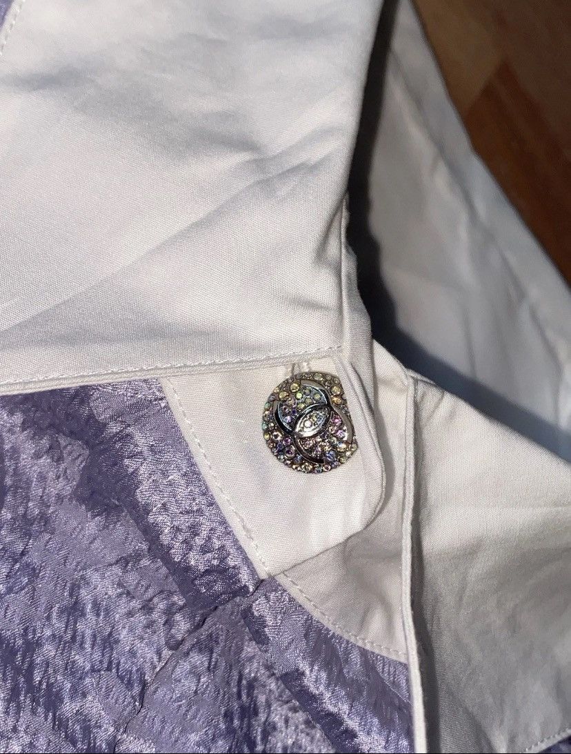 Chanel CHANEL MONOGRAM LOGO SILK BUTTON UP SHIRT SIZE 36 Size XS / US 0-2 / IT 36-38 - 3 Thumbnail