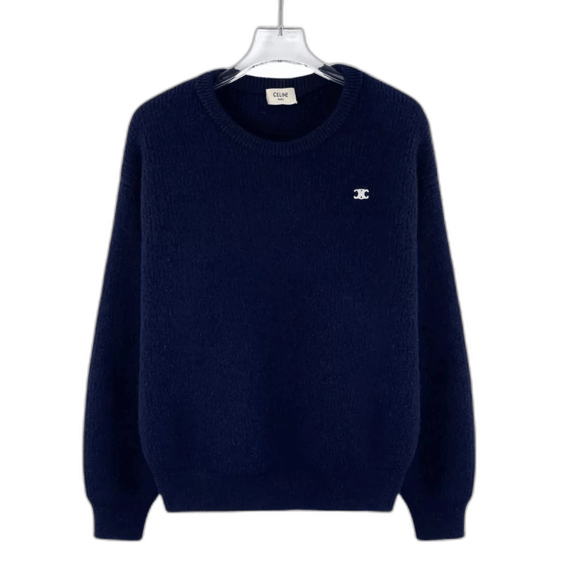 Celine Celine Navy Blue Wool Knit Sweater Size US S / EU 44-46 / 1 - 1 Thumbnail