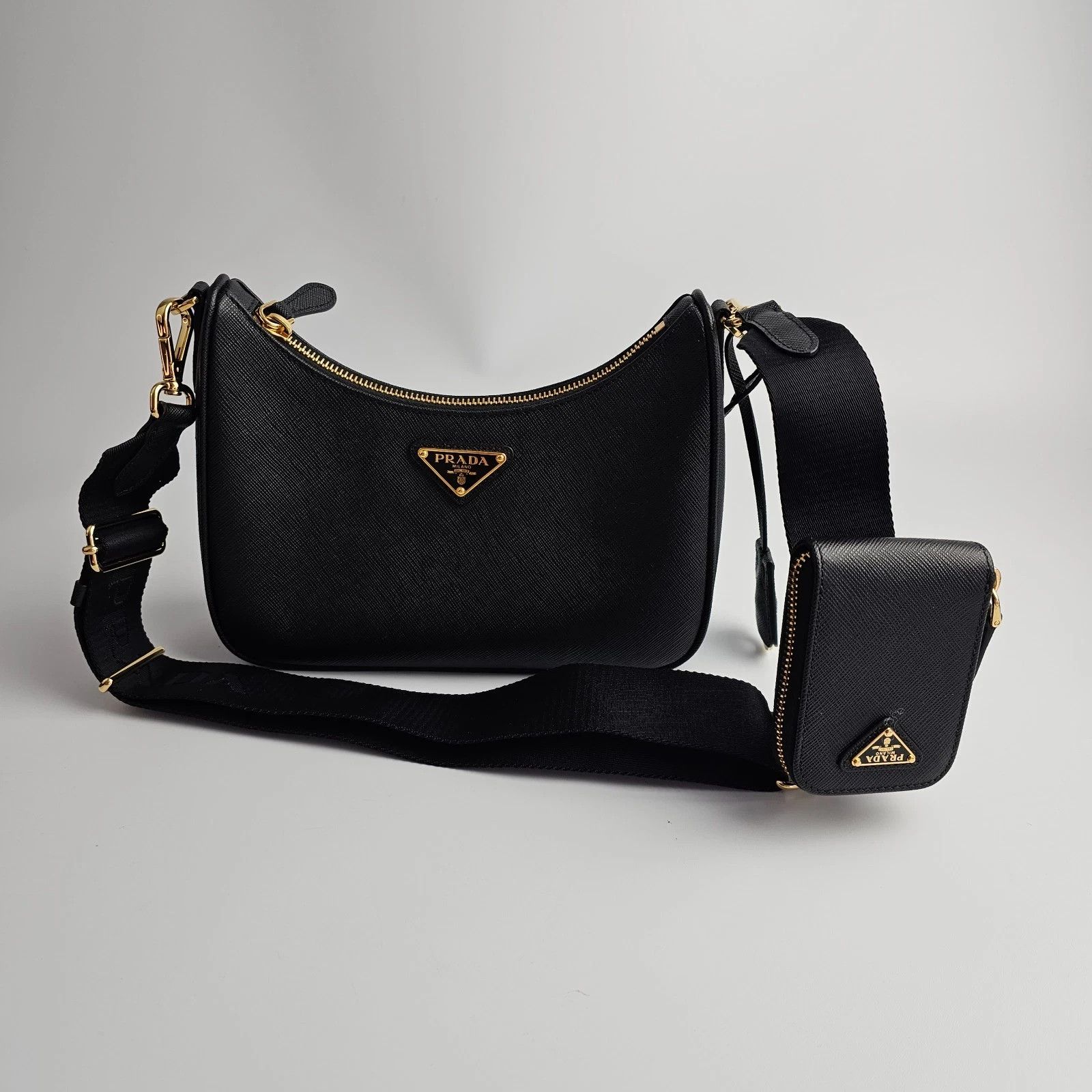 Prada PRADA Re-Edition 2005 Black Saffiano Shoulder Bag Size ONE SIZE - 7 Thumbnail