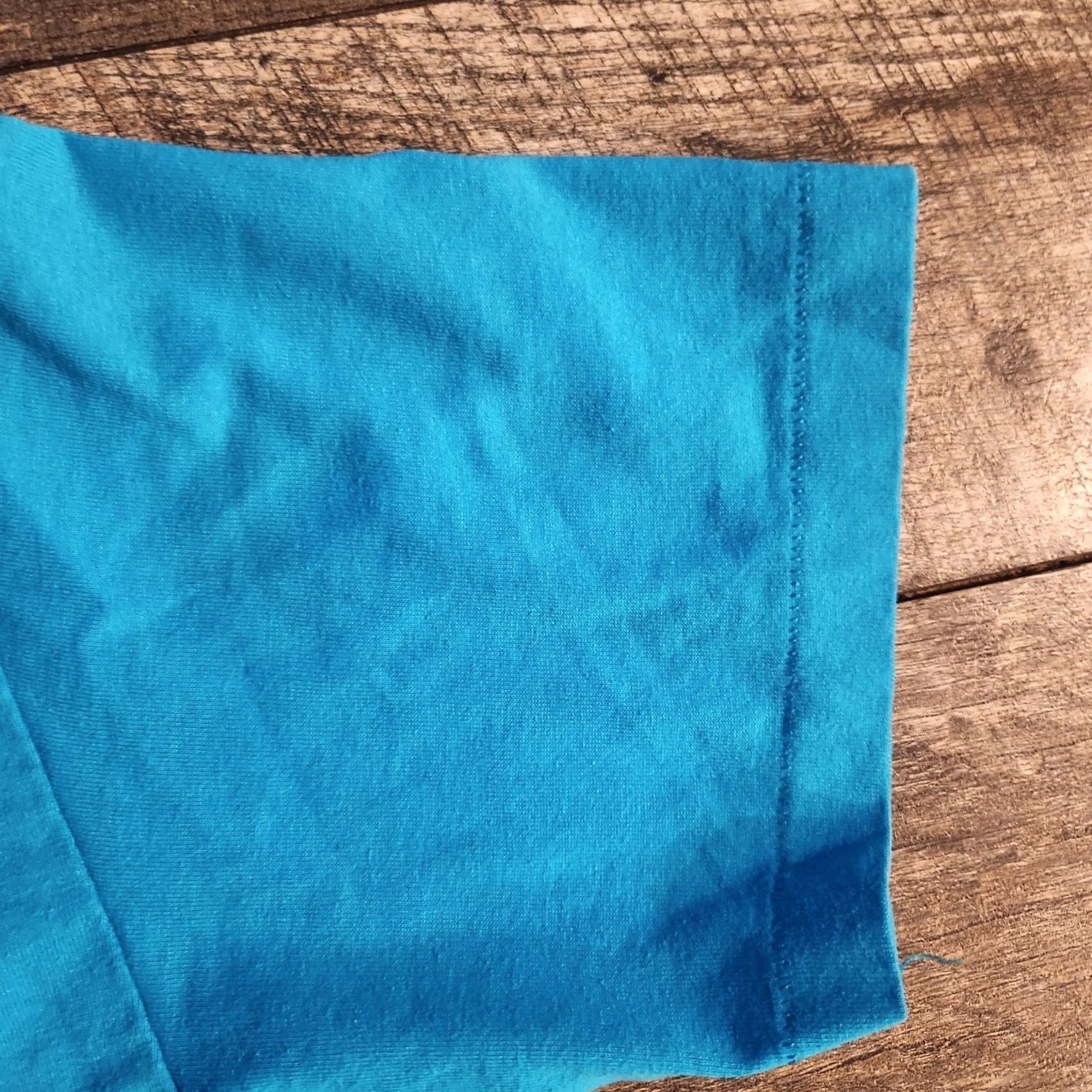 Hanes VINTAGE Hanes Heavyweight 50/50 T-Shirt Tee Teal Blue Medium Single Stitch Shirt Adult M Blue 90s USA Mens Womens Size US M / EU 48-50 / 2 - 2 Thumbnail