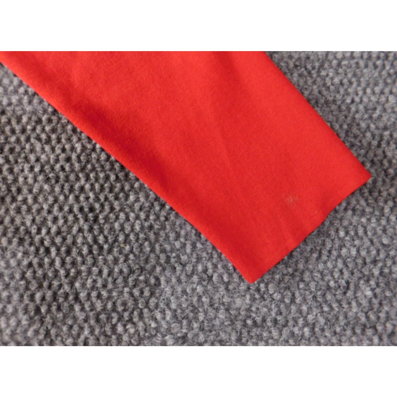 Vintage Pointelle Blouse Womens XL Red Crew Neck Long Sleeve Pullover Stretch Ruffle Casual Navy Size XL / US 12-14 / IT 48-50 - 4 Thumbnail