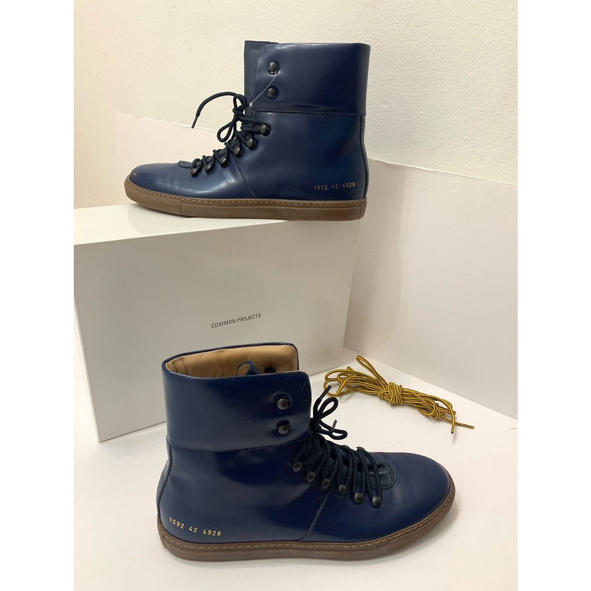 Common Projects COMMON PROJECTS NAVY TREKKING HIKING BOOTS Size US 9 / EU 42 - 8 Thumbnail