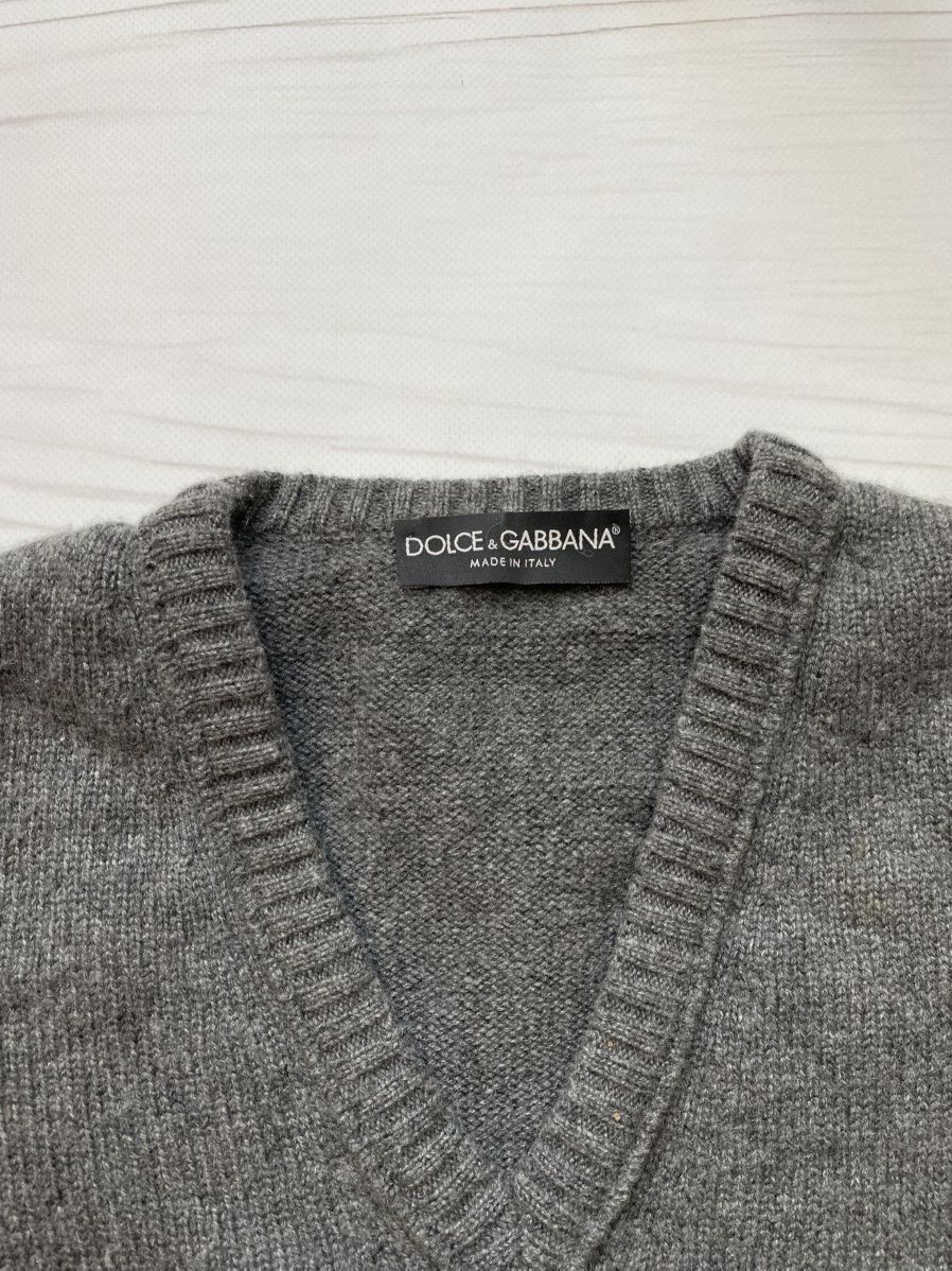 Dolce & Gabbana Dolce & Gabbana V-neck cashmere designer y2k sweater Size US XS / EU 42 / 0 - 3 Thumbnail