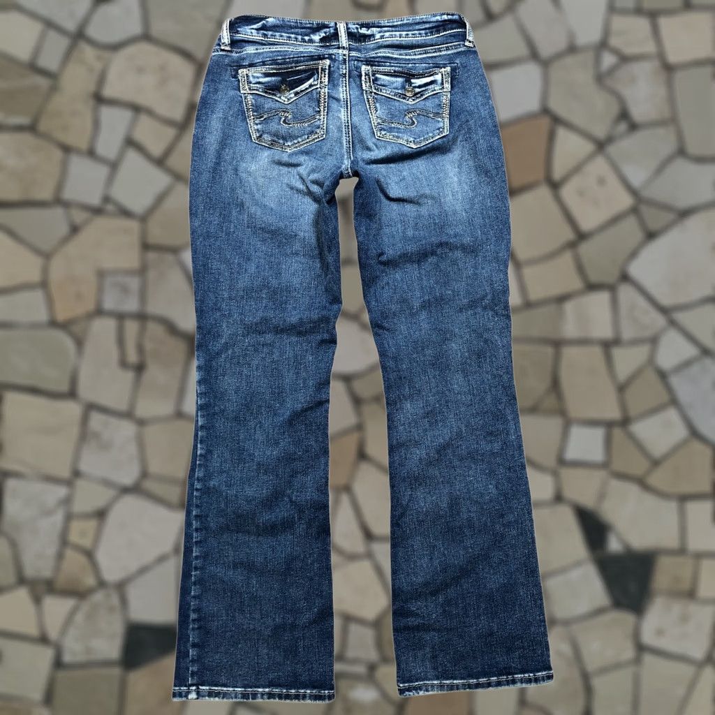 Silver Jeans Co. Silver Jeans Womens Jeans Elyse Slim Bootcut Mid Rise Blue Denim 29x31 Size 29" - 1 Thumbnail