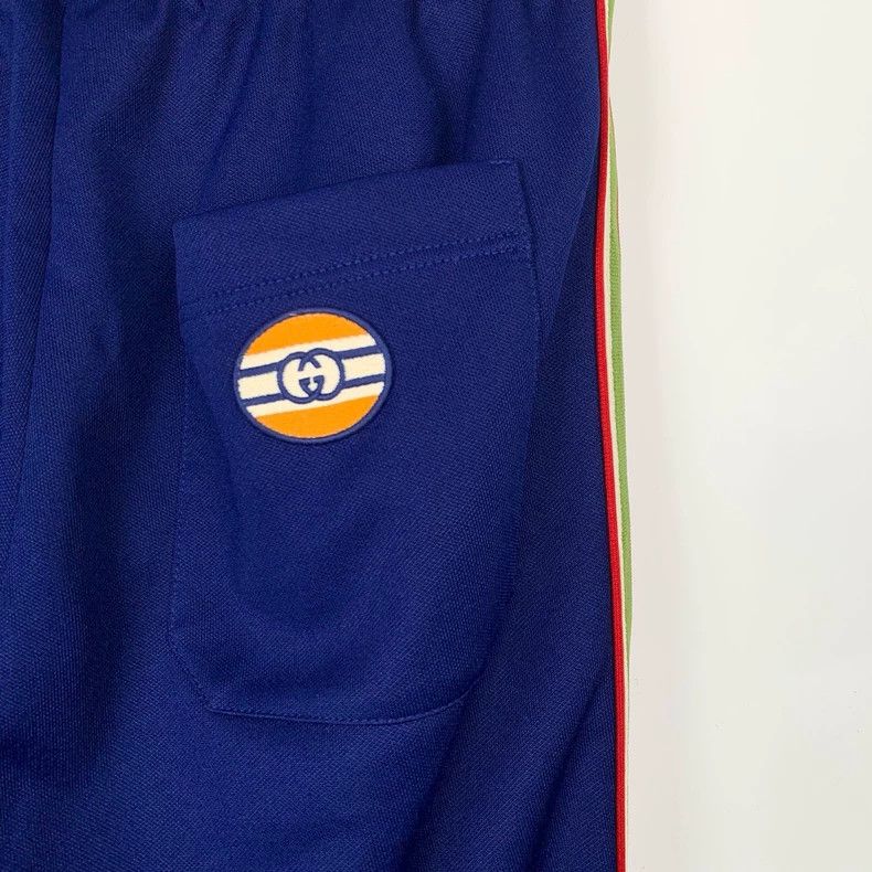 Gucci Gucci Size XS Logo embroidered striped blue casual pants s Size US 27 - 5 Thumbnail