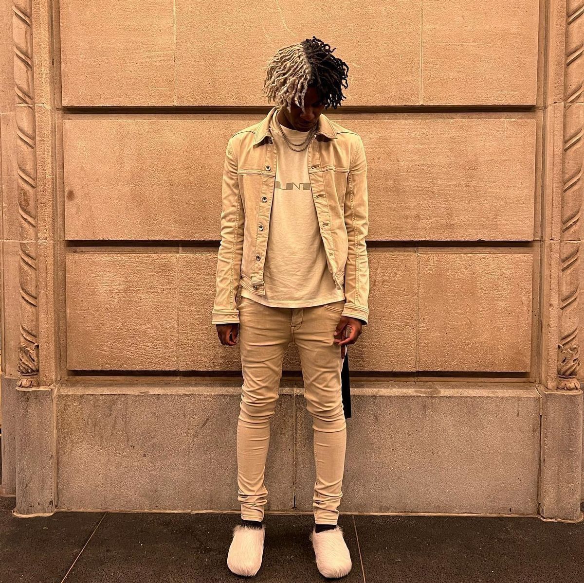 image of Rick Owens x Rick Owens Drkshdw Natural Tyrone Cuts in Tan, Men's (Size 30)