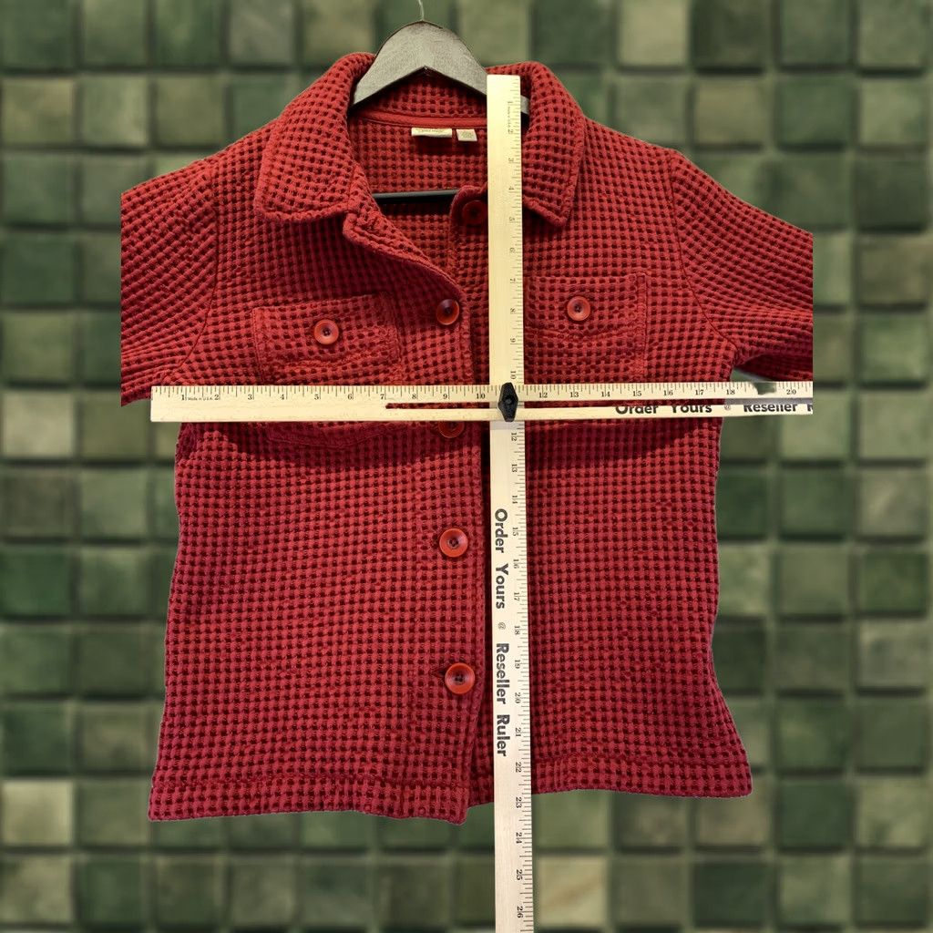 Vintage Cabela’S Weathered Red Waffle Knit Womens Jacket Sz L-5962 Size L / US 10 / IT 46 - 1 Thumbnail