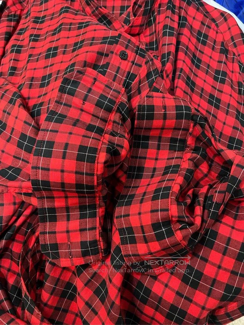 Balenciaga Balenciaga Back Logo plaid shirt red Size XS / US 0-2 / IT 36-38 - 5 Thumbnail