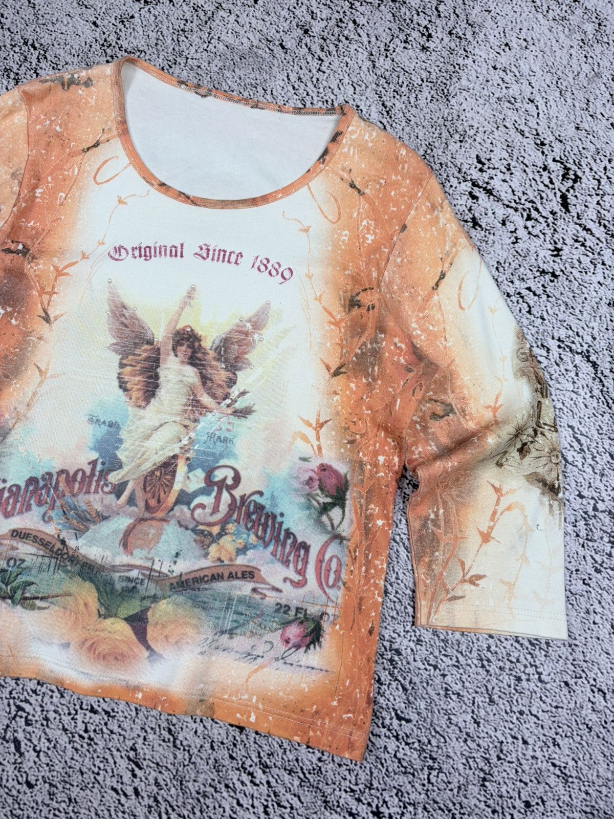 Japanese Brand Vintage Y2K Grunge Angel Lion All Over Print Top Size M Size L / US 10 / IT 46 - 3 Thumbnail