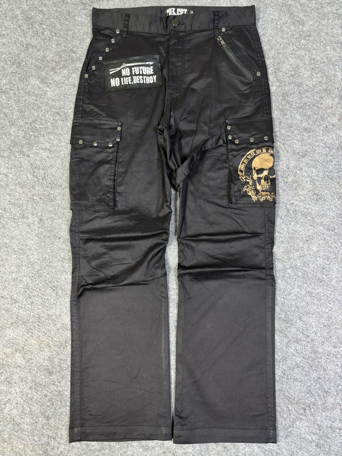 Japanese Brand SEX POT ReVeNGe Japan Punk Anarchy Bondage Street Pant K177 Size US 31 - 16 Thumbnail