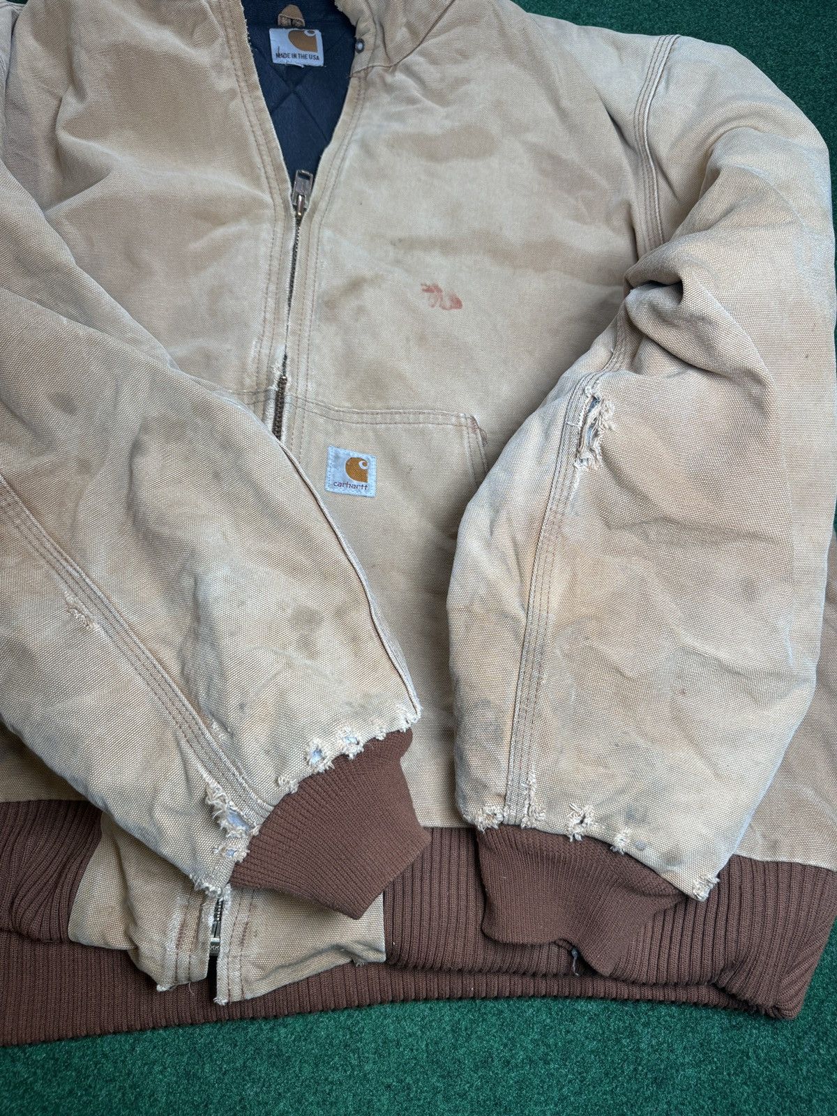 Carhartt Vintage 90s Carhartt Distressed Tan Quick Duck Jacket Size US XXL / EU 58 / 5 - 5 Thumbnail