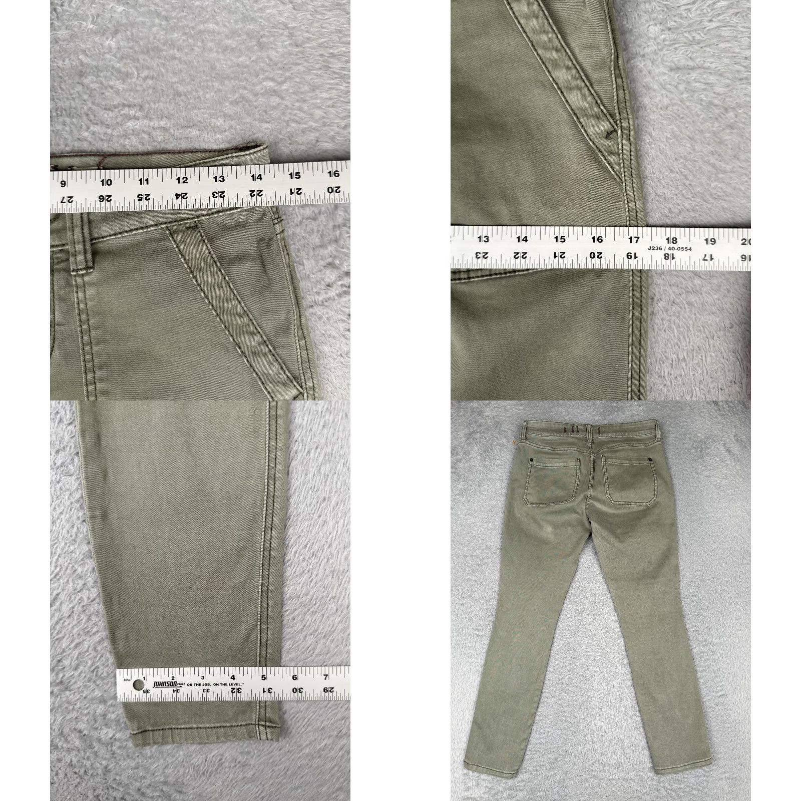 Anthropologie Anthropologie Hei Hei Jeans Womens 26P Green Cargo Skinny Twill Stretch Petite Pants Size 26" / US 2 / IT 38 - 9 Thumbnail