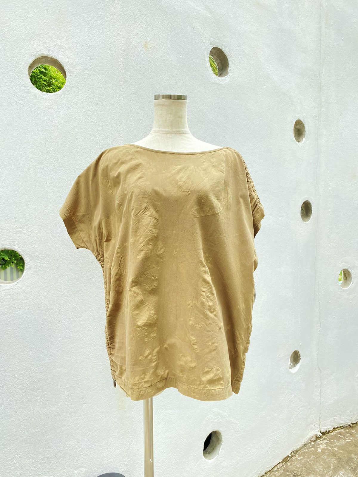 Issey Miyake Issey Miyake vintage 1981 brown blouse Size ONE SIZE - 2 Thumbnail