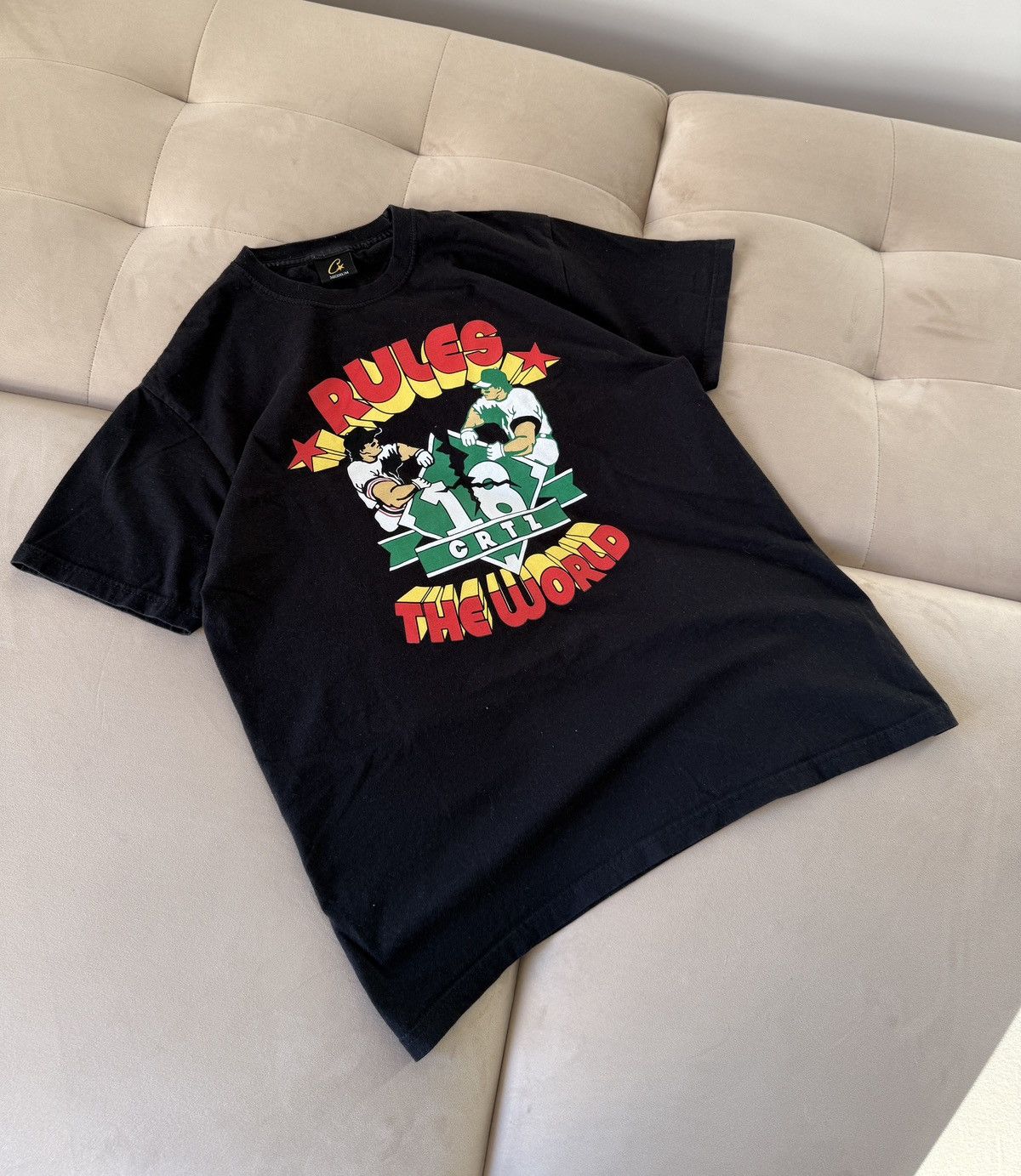 Corteiz Corteiz RTW "Rules The World" Baseball Graphic T-Shirt Black Size US M / EU 48-50 / 2 - 2 Thumbnail