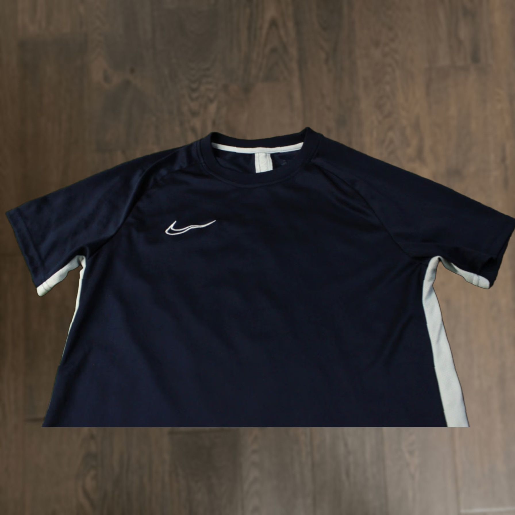 Nike Nike Academy Dri-FIT Men Football Shirt Jersey Tee Size M Navy Blue and White 2020s Football Mens Size US M / EU 48-50 / 2 - 1 Thumbnail