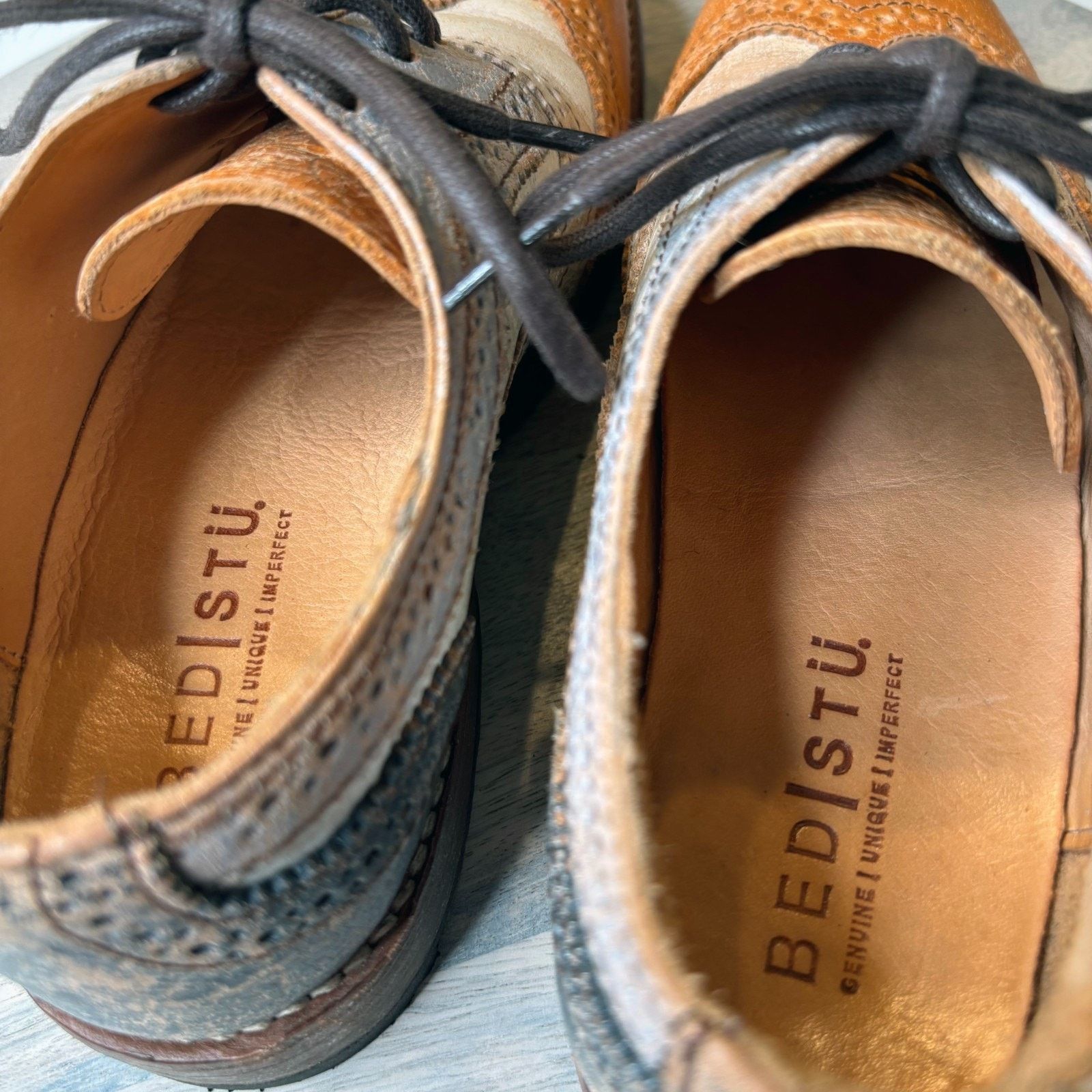 Bed Stu Bed Stu Lita II Oxford Tan Rustic Leather Wingtip Shoes Sz 7 Size US 7 / IT 37 - 8 Thumbnail